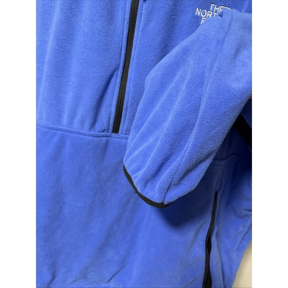 The North Face Men's Polartec 1/2 Zip Pullover Light Blue/Black-XXL